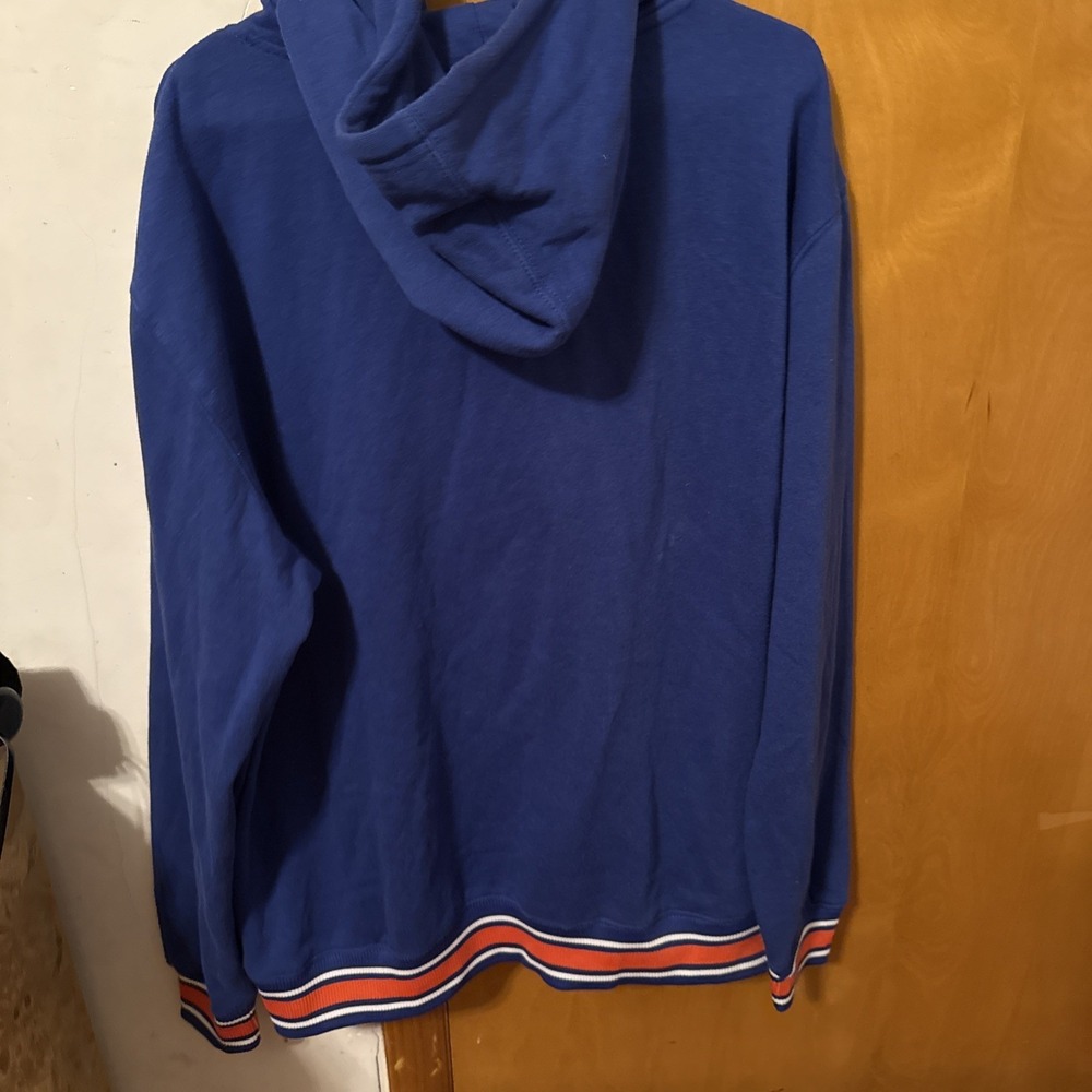 NBA UNK New York Knicks Hoodie Blue Embroidered Basketball Sweatshirt size Large - Picture 12 of 16